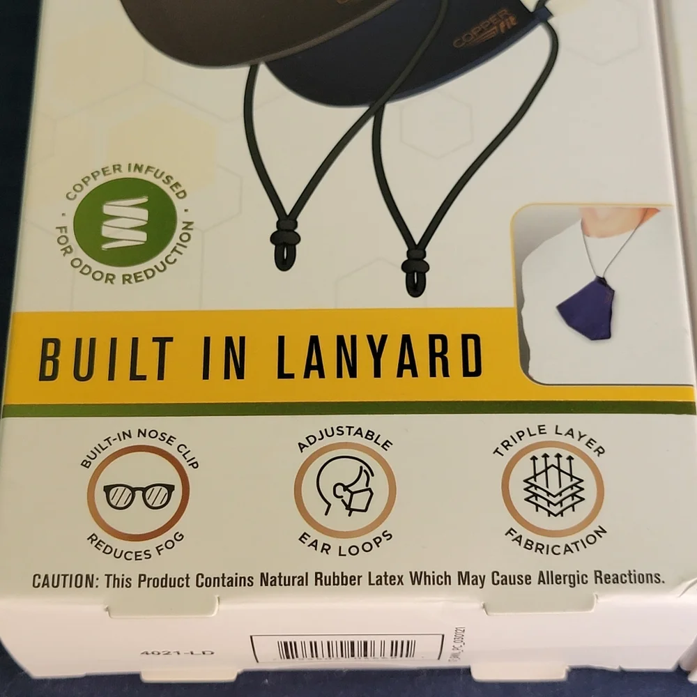 Copper Fit Never Lost Masks - Set of 5 - 10 Total